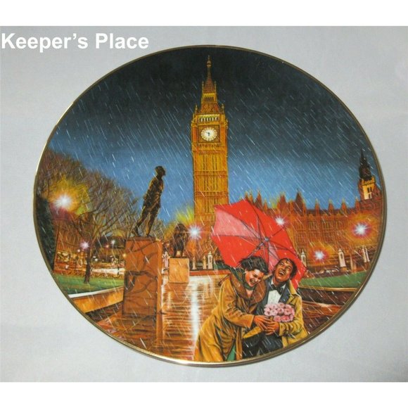 Higgins Bond RAINY DAY IN LONDON Collectible Plate - Picture 1 of 5